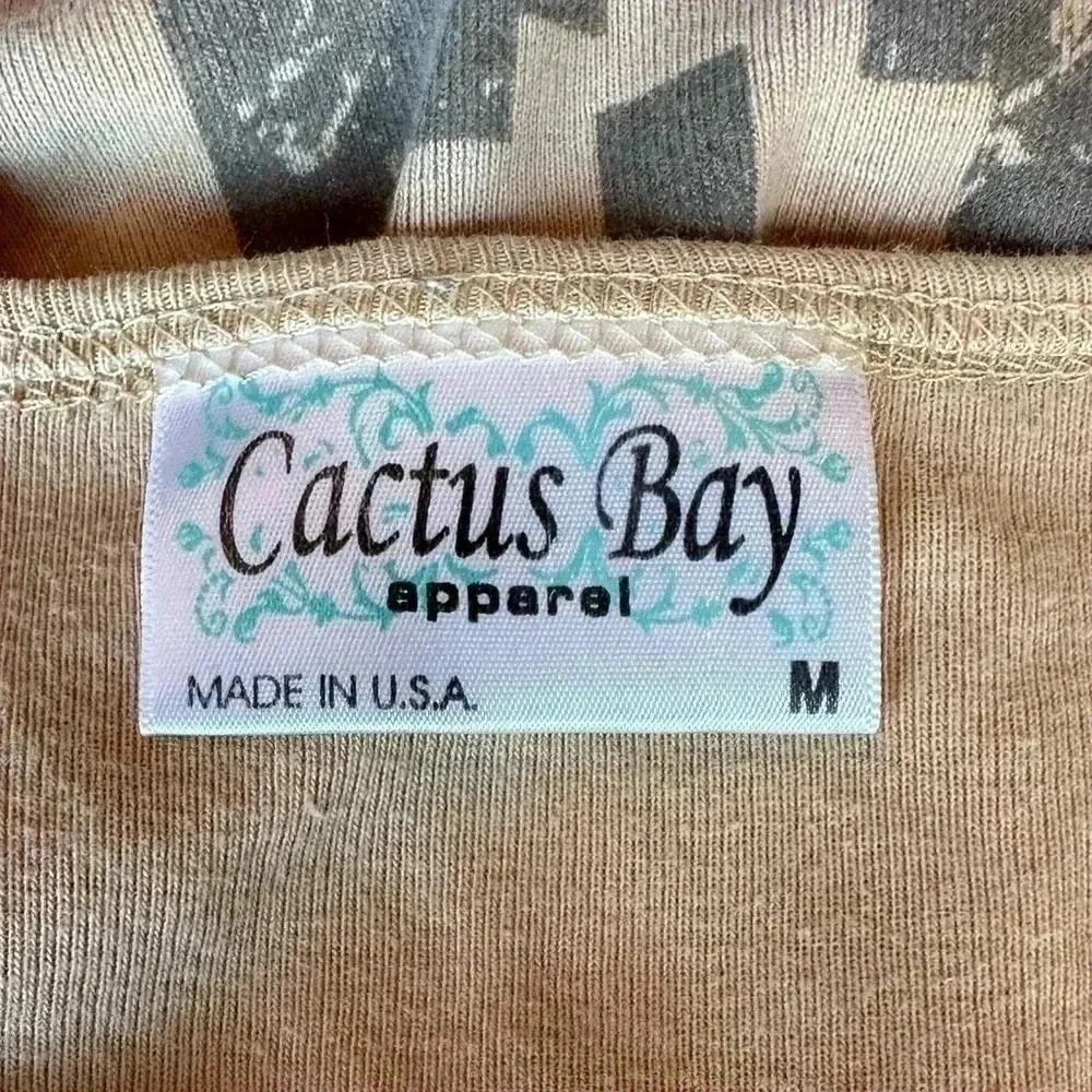 Cactus Bay Apparel Women's 3/4 Sleeve Top, Size M, Made in USA - Picture 5 of 5